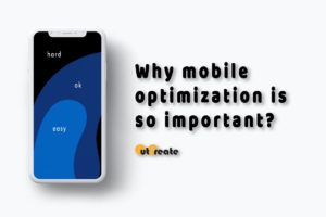 phone next to the text why mobile optimization is so important with white and black accents